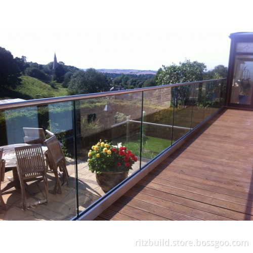 Handrail Railing Outside U Channel Aluminium Glass Rail